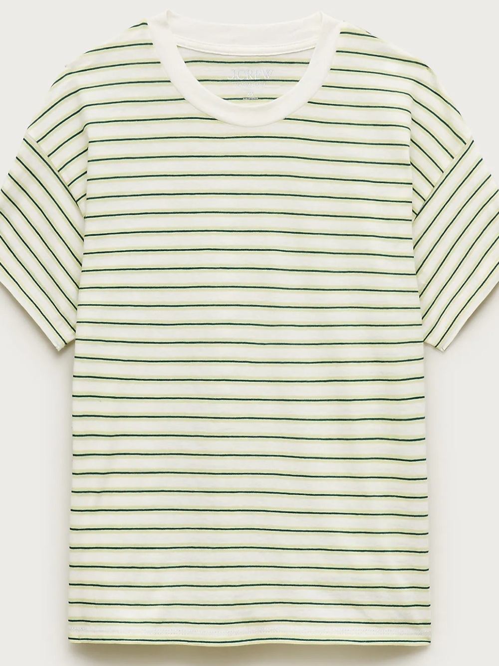 J.Crew Feather jersey cropped T-shirt in stripe size Medium